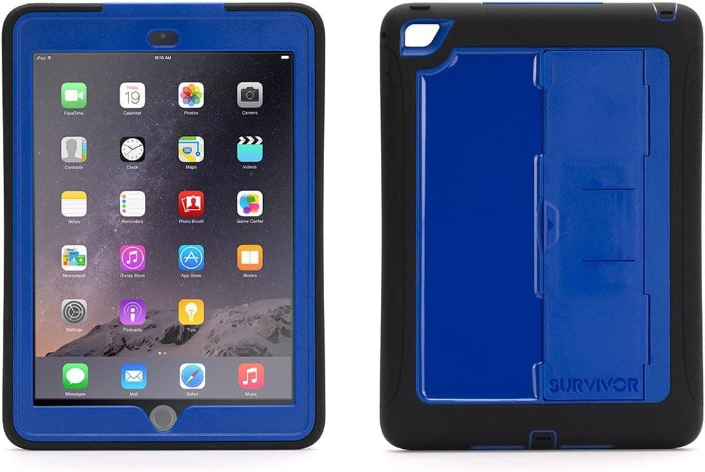 Black/Blue Survivor Slim Protecive Case for iPad Air 2