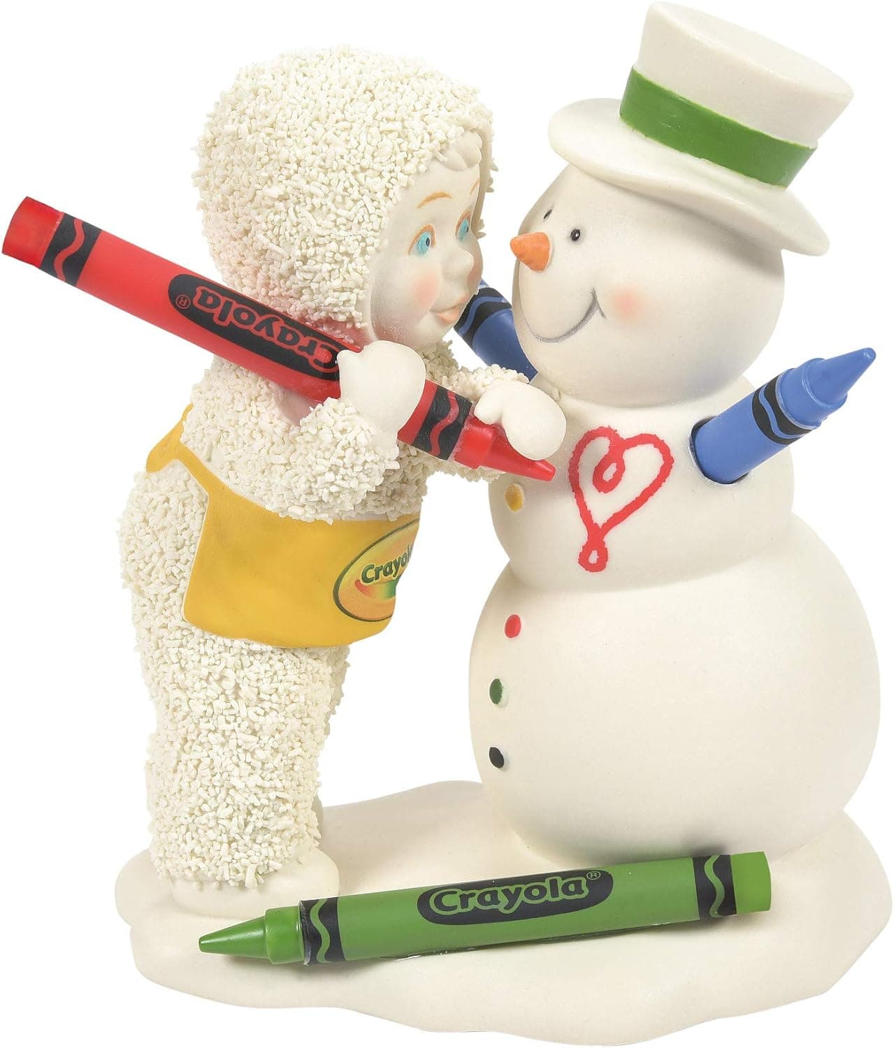 Department 56 Snowbabies Guest Crayola Crayon Snowman Figurine, 4.21 Inch, Multicolor