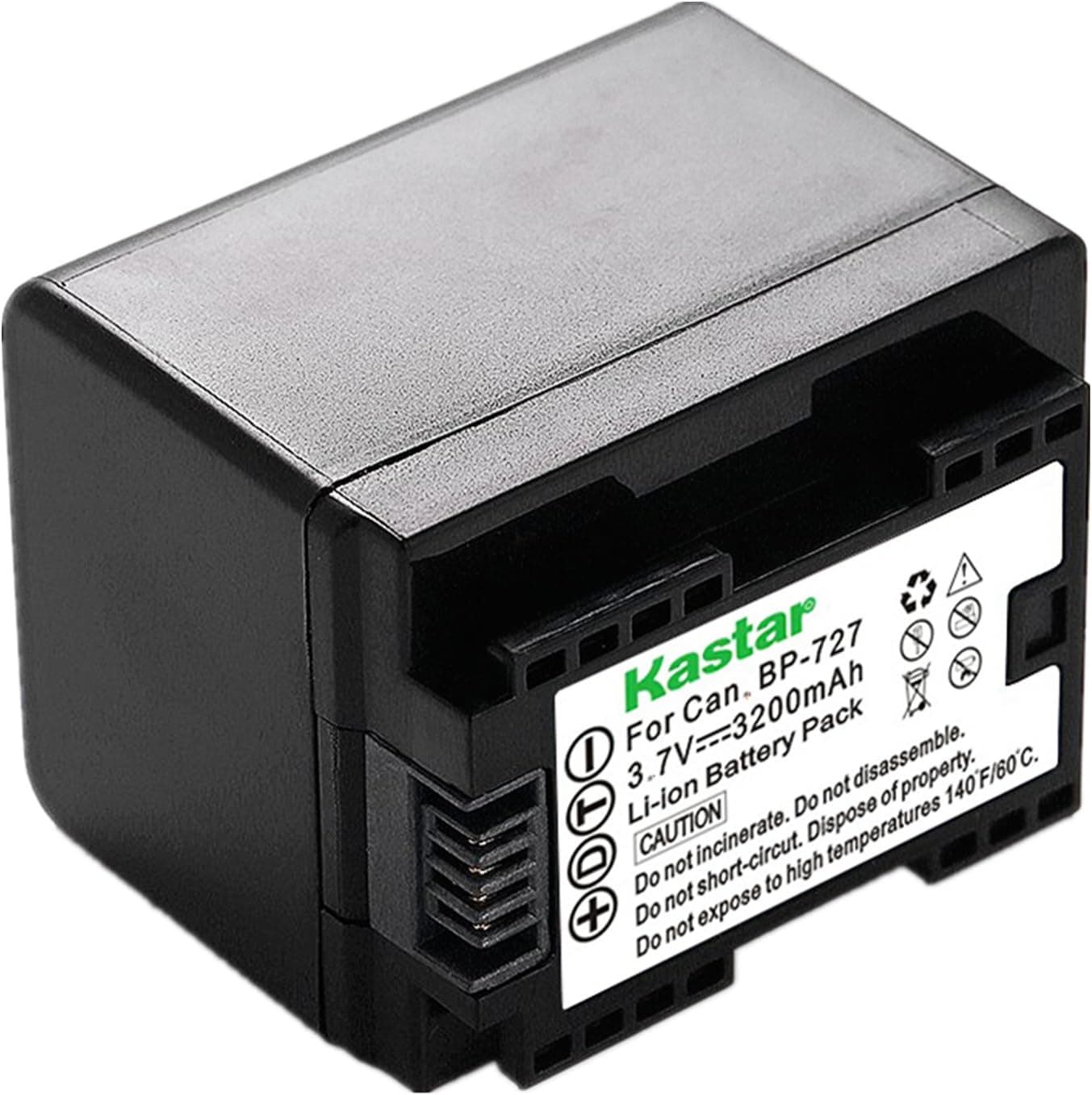 Kastar (Fully DECODED) Battery (1-Pack) for Canon BP-727 and VIXIA HF M50, HF M52, HF M500, HF R30, HF R32, HF R40, HF R42, HF R50, HF R52, HF R60, HF R62, HF R300, HF R400, HF R500, HF R600 Cameras