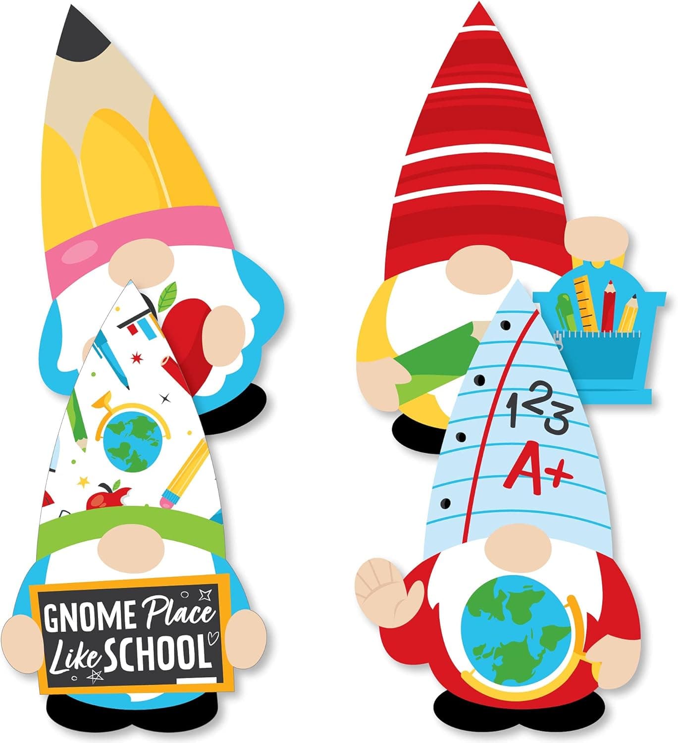 Big Dot of Happiness School Gnomes - Decorations DIY Teacher and Classroom Essentials - Set of 20