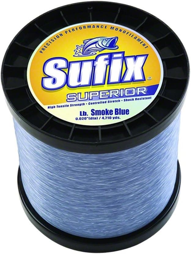 Sufix Superior 2Kg Spool Size Fishing Line (Smoke Blue, 40-Pound)