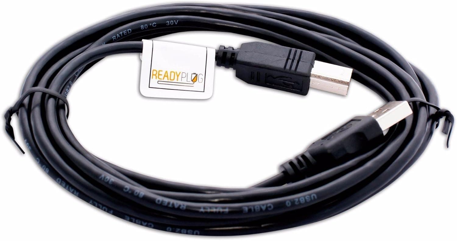 ReadyPlug USB Cable Compatible with Canon PIXMA MX420 Printer (10 Feet, Black)