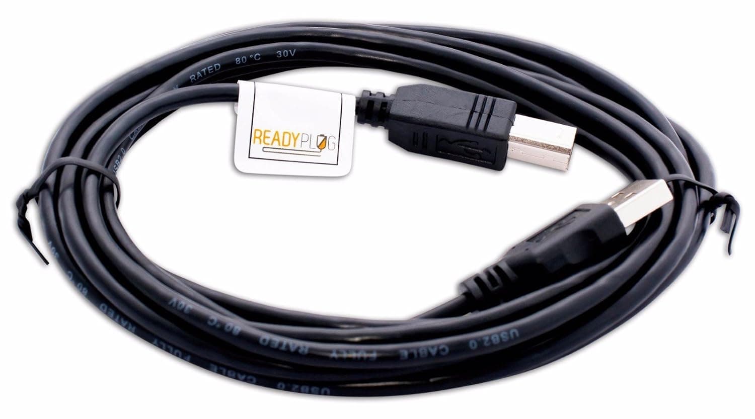 ReadyPlug USB Cable Compatible with XEROX Phaser 6010 Color Laser Printer (10 Feet, Black)