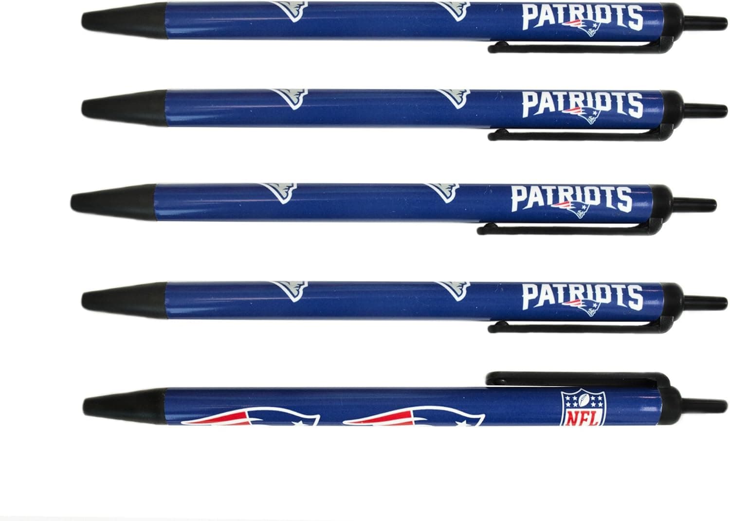 NFL 5-Pack Retractable Click Pens- Great Stocking Suffers and Party Favors