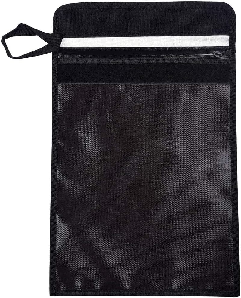 Fireproof Waterproof Water Resistant Document Safe Bag Security Storage for Accessories, with Zipper & Handle, 15 x 11 inch