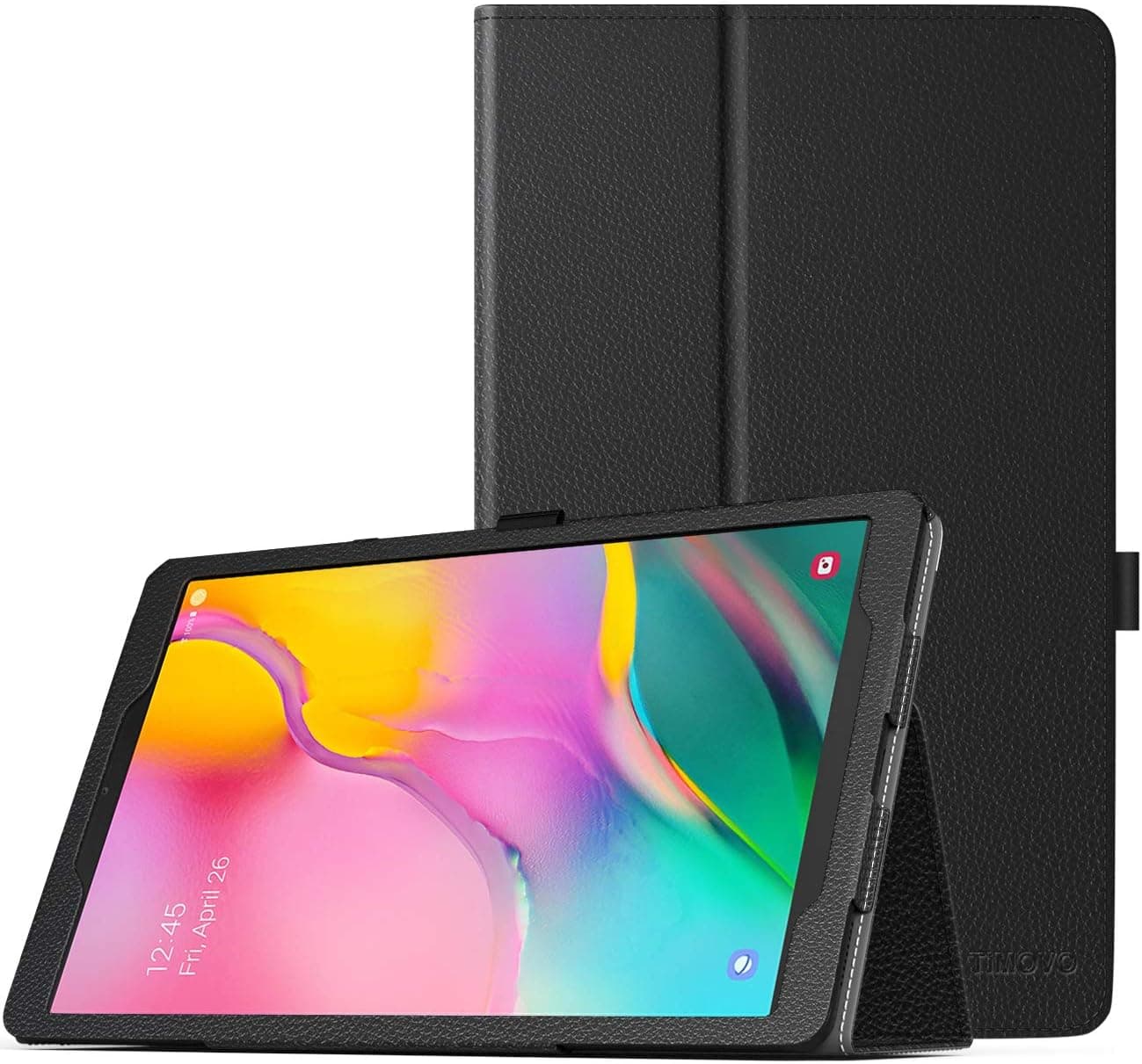 TiMOVO Folio Case for Samsung Galaxy Tab A 10.1 2019 Released, Premium Slim PU Leather Shell Cover Stand Case Fit Galaxy Tab A 10.1 2019 (SM-T510 / SM-T515) Model - Black