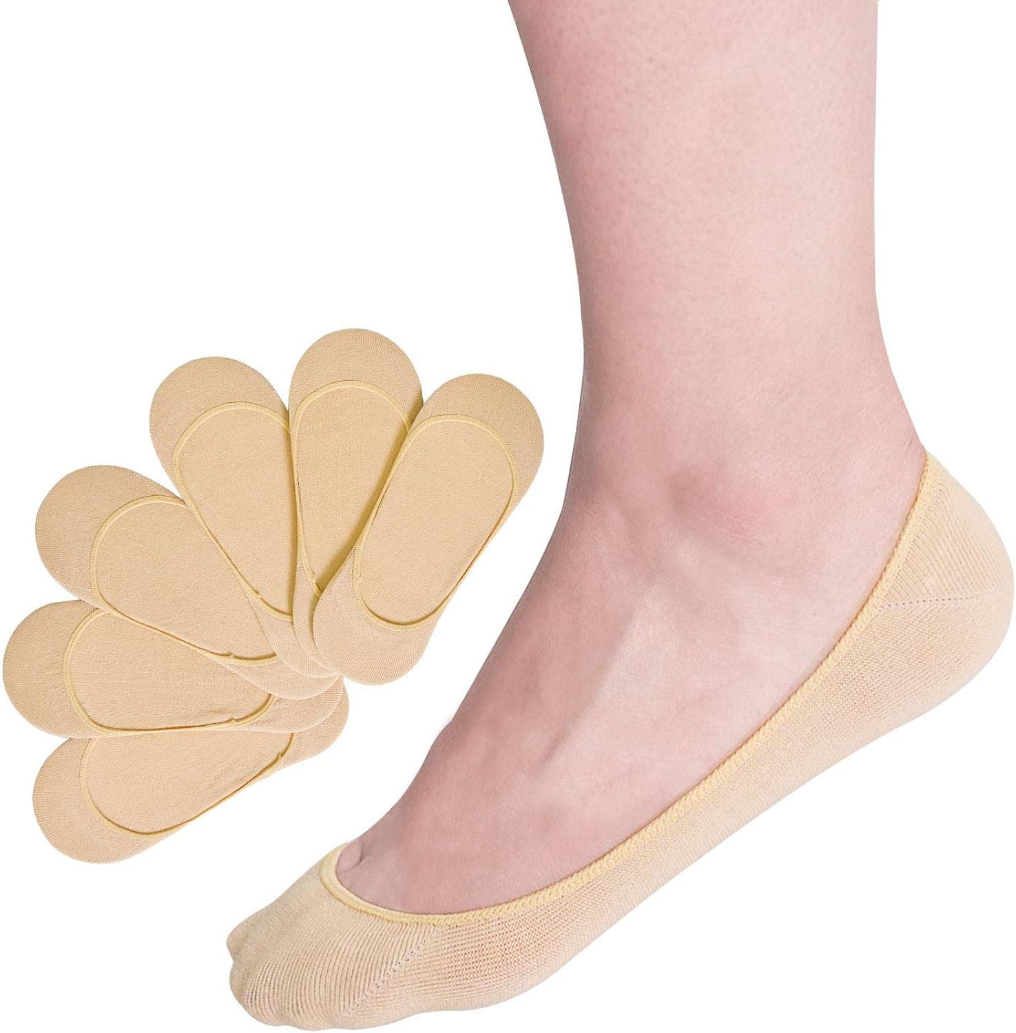 VIV Collection Women's 6 Pack Thin No Show Socks Non Slip 3 Styles - Low Cut | Boat Line | Sports Cut