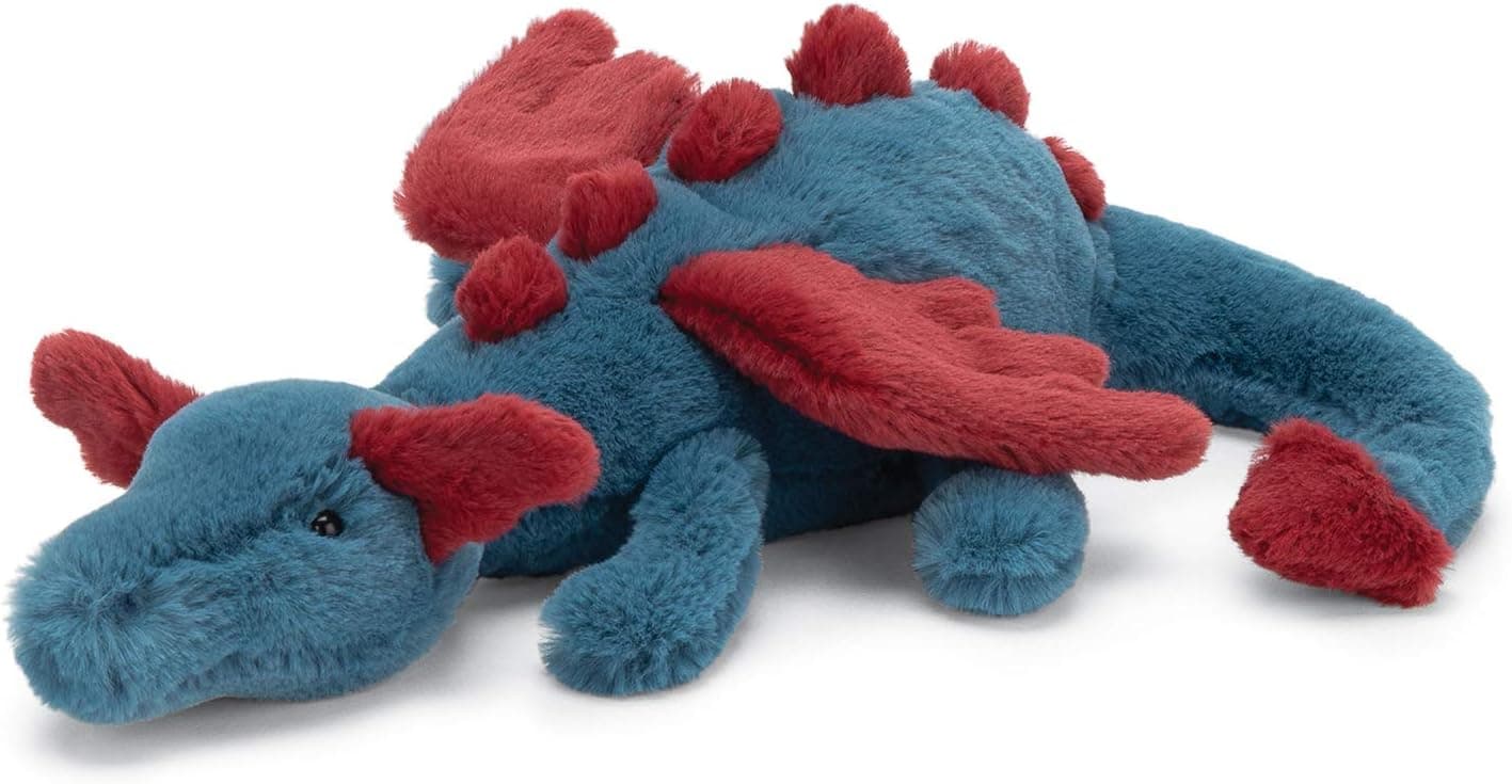 Jellycat Dexter Dragon Stuffed Animal, Small 12 inches