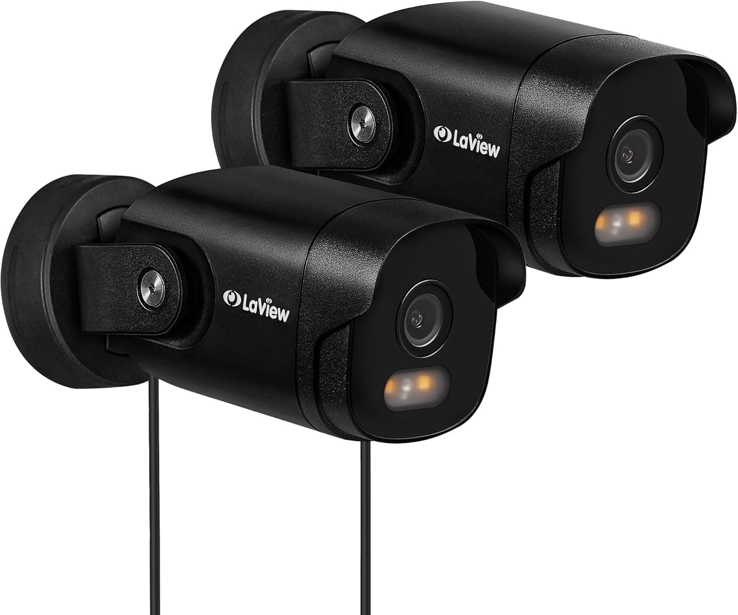 LaView 2K Security Camera Outdoor with Color Night Vision,3MP Wired Cameras for Home Security,IP65 Waterproof Camera, 24/7 Live Video,2 Way Audio,Cloud Storage/SD Slot,Compatible with Alexa