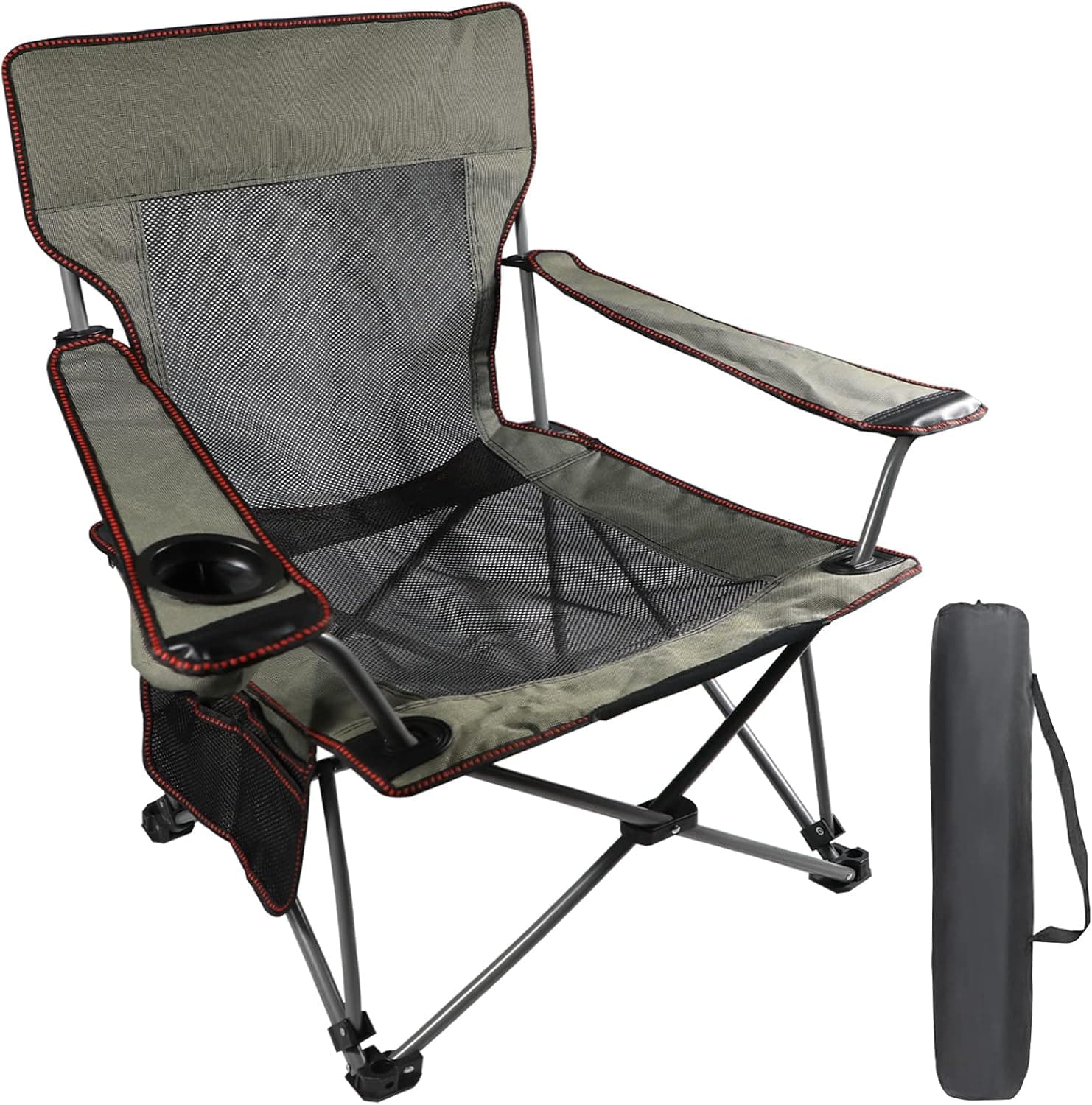 Newsty Folding Lawn Chairs Camping Chairs Portable Outdoor Chairs Folding Chairs Support 300 lbs
