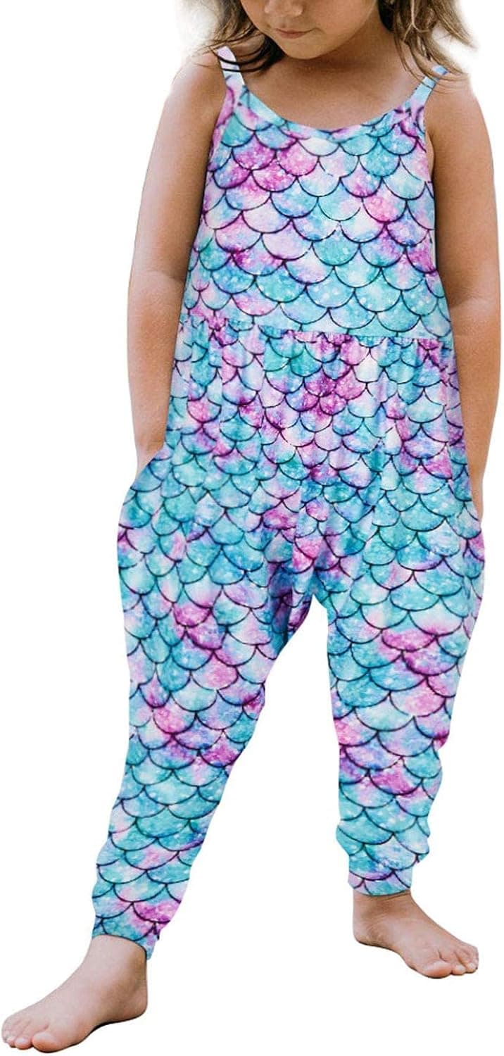 Vieille Baby Toddler Girl Cute Strap Jumpsuit One-piece Romper with Pockets 1-8 Years