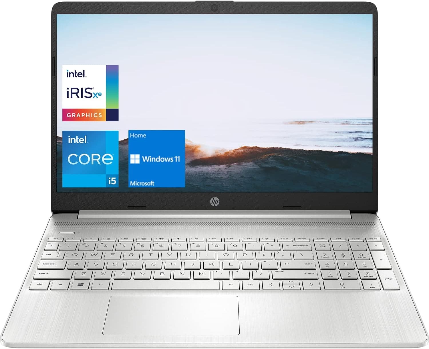 HP 15 Notebook Laptop, 15.6" FHD Display, Intel Core i5-1135G7, 32GB DDR4 RAM, 1TB PCIe NVMe SSD, Webcam, Wi-Fi, Bluetooth, Windows 11 Home, Silver