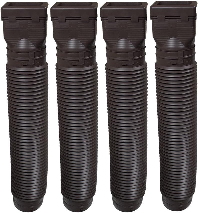 Direct Flow Pipe-Brown, Down Spout Extension (4-Pack)
