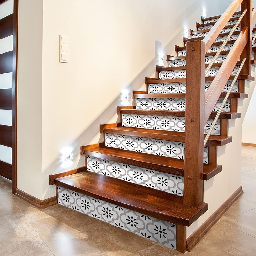 funlife 14 PCS Stair Risers Stickers, Peel and Stick Vinyl Staircase Sticker Decals Decor for Stair Steps, 39.37"x7.09", Lantern
