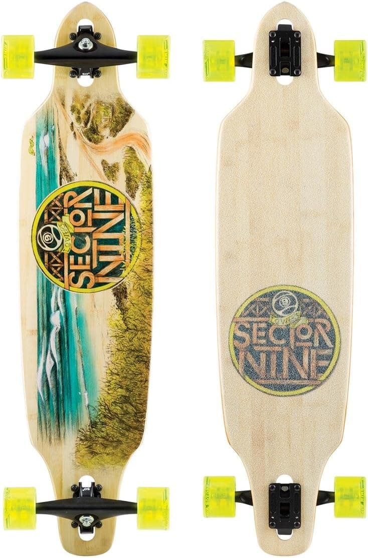 Sector 9 Mini Lookout Complete 38 Inch Bamboo Drop Through Longboard for Carving and Commuting
