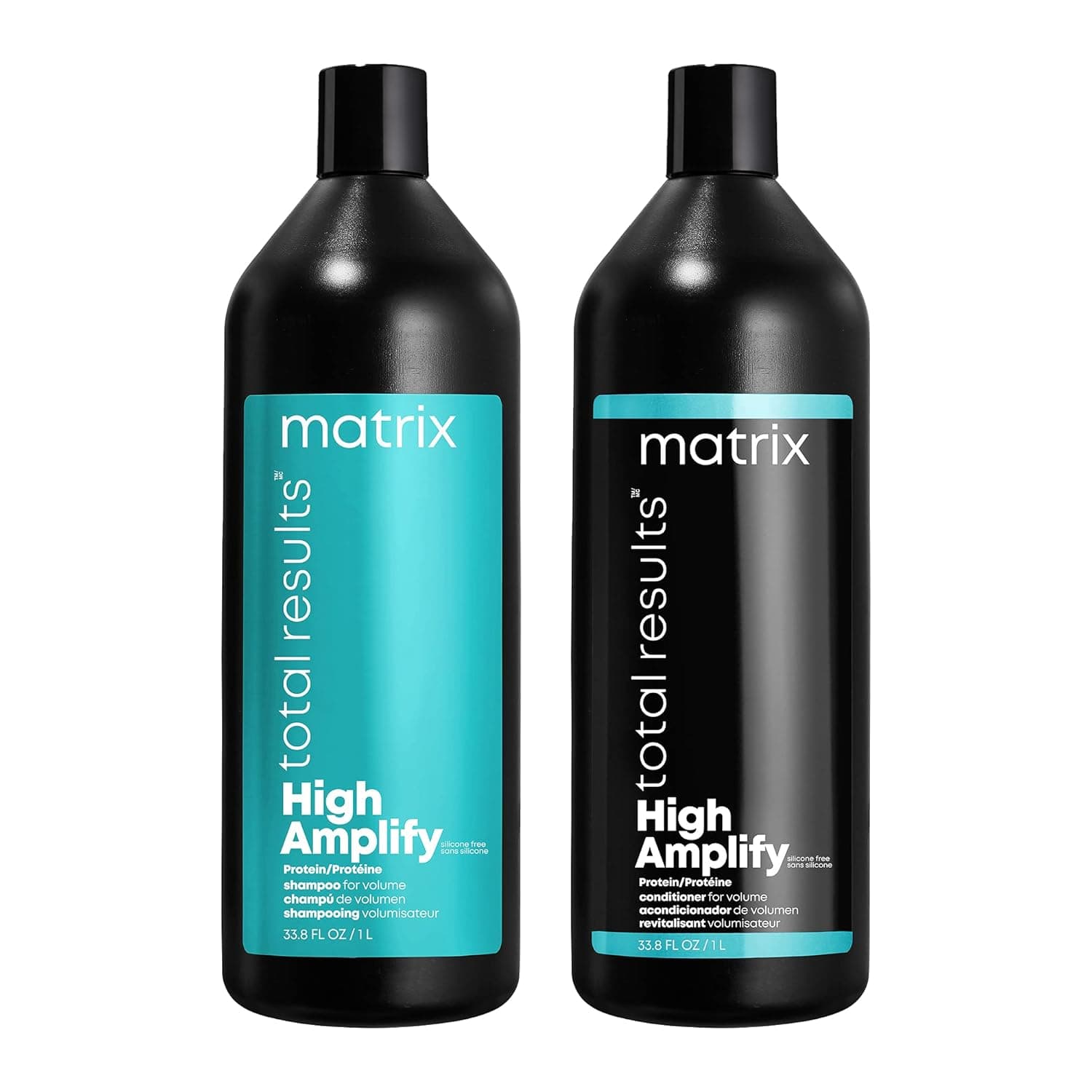 Matrix High Amplify Volumizing Shampoo & Conditioner Set | Instant Lift & Lasting Volume | Silicone-Free | For Fine Hair