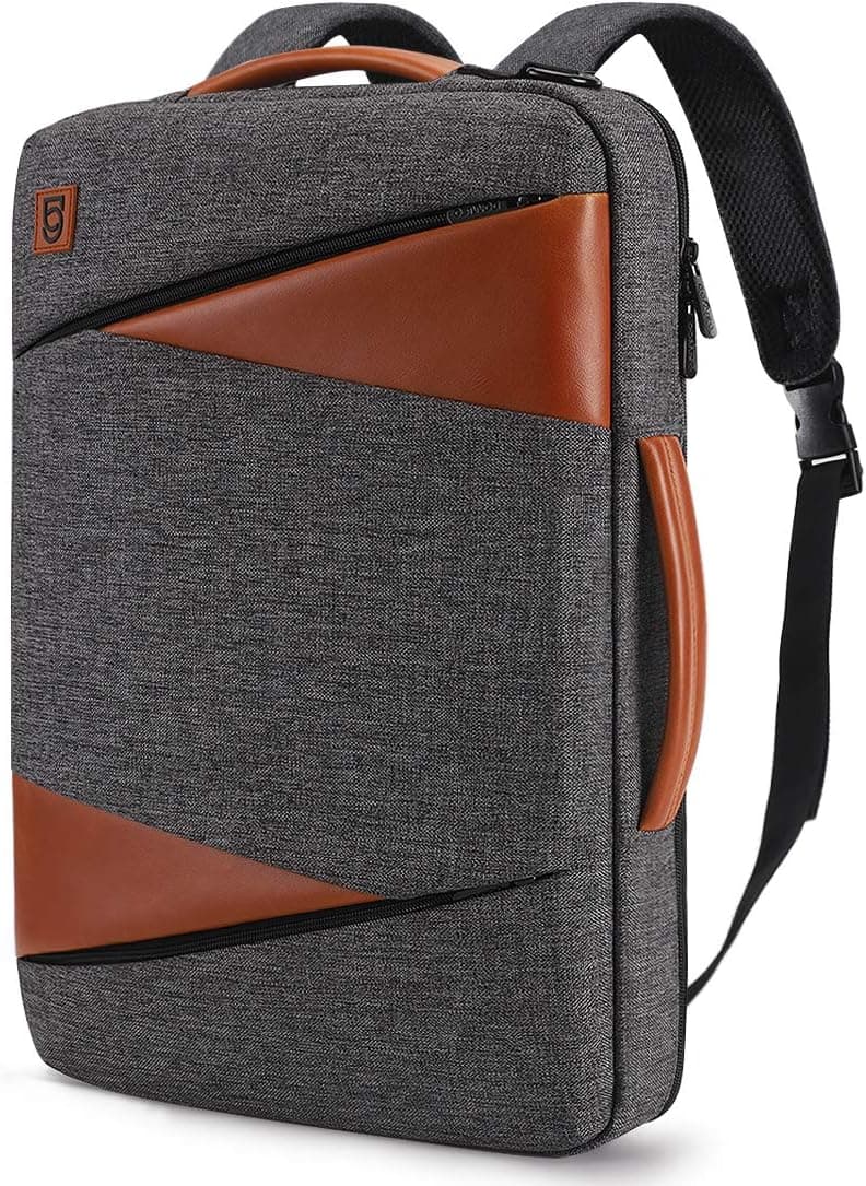 DOMISO 17.3 inch Laptop Bag Business Briefcase Water-resistant Notebook Backpack Shoulder Bag for 17.3" Macbook Pro 17/Dell Inspiron/MSI GS73VR Stealth Pro/IdeaPad/HP Envy/ASUS ROG,Dark Grey