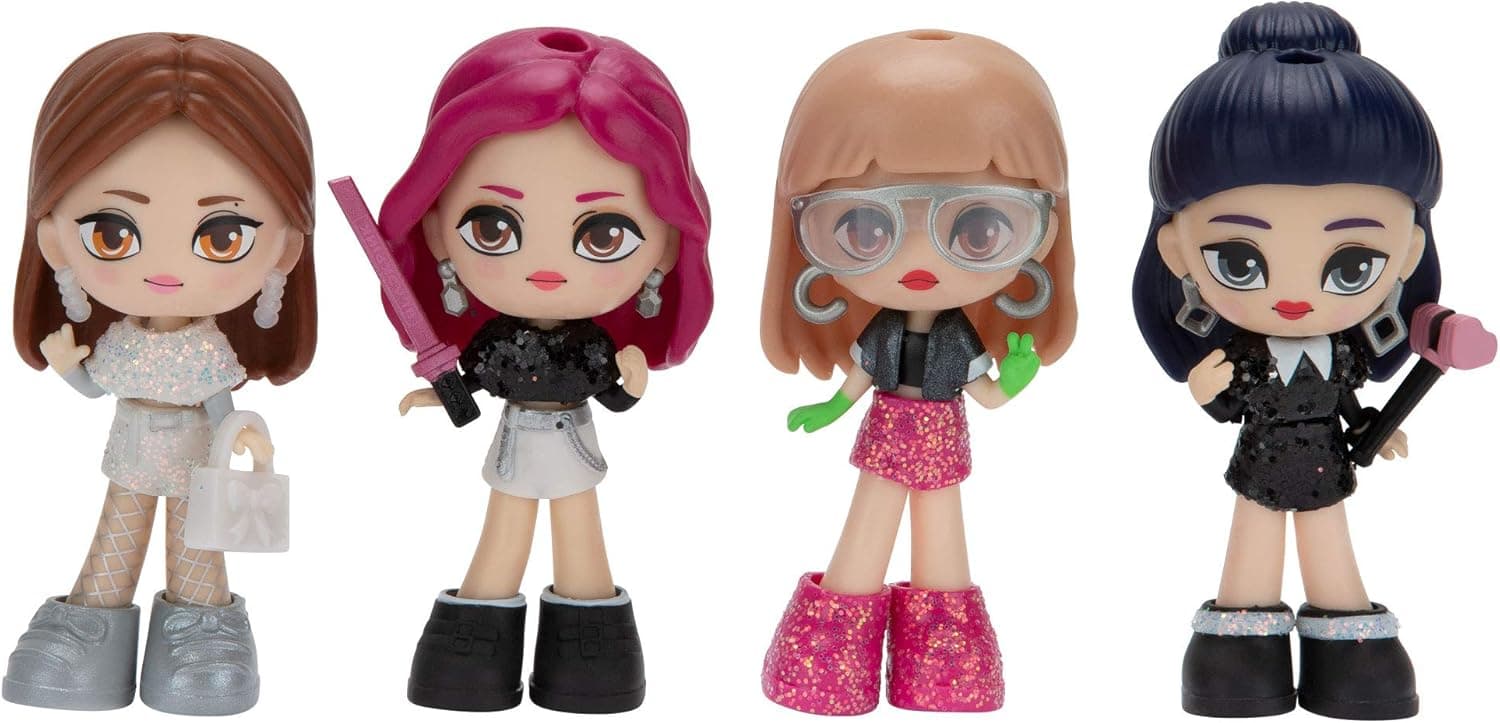 Blackpink Ddu-Du Ddu-Du, Featuring 3-inch Lisa, Jisoo, Rosé, and Jennie K-pop Dolls, 20 Interchangeable Accessories, Including Exclusive Accessories