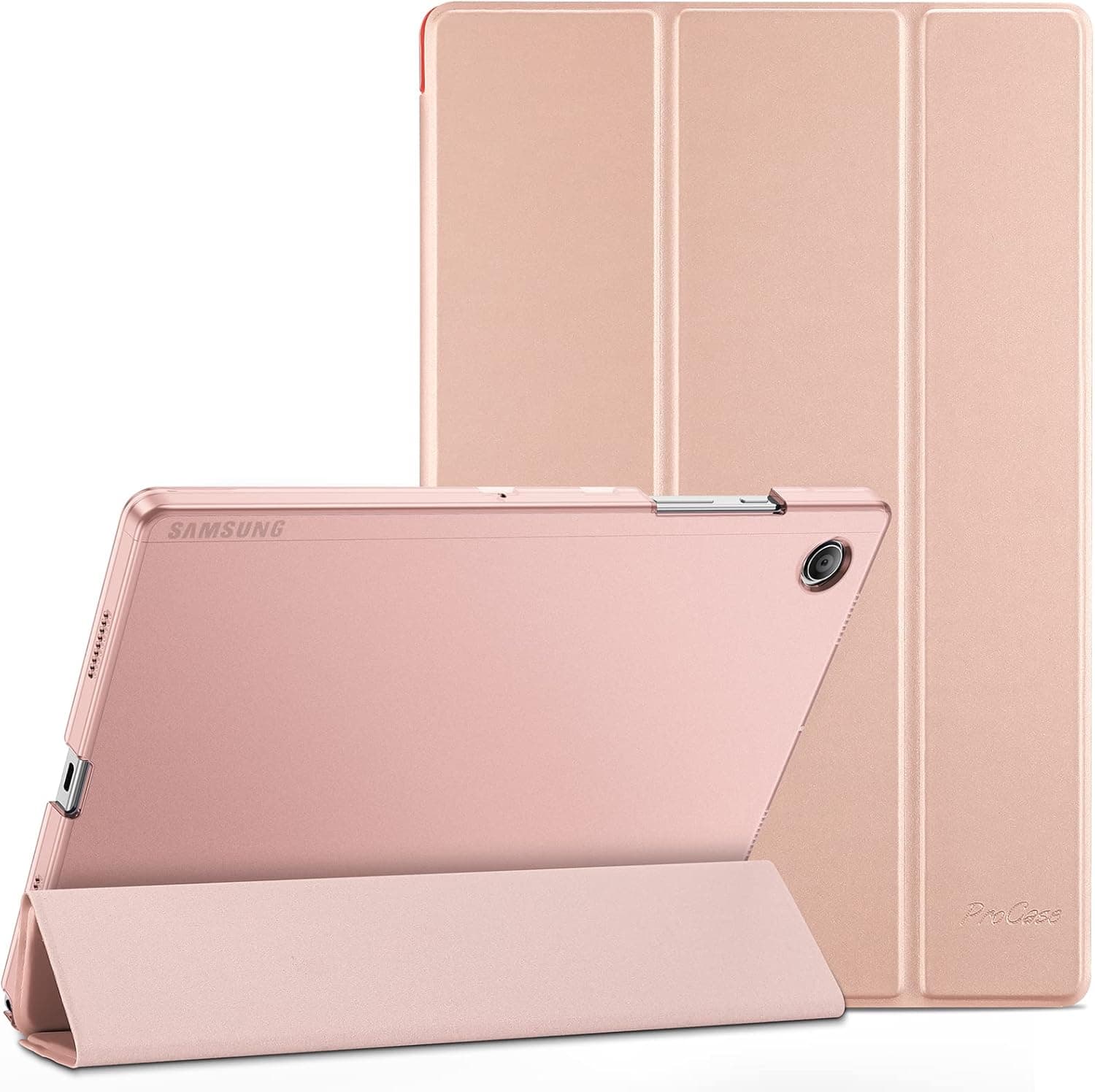 ProCase for Galaxy Tab A8 10.5 Case, Slim Stand Hard Back Shell Protective Smart Cover Case for Galaxy Tab A8 10.5 Inch 2022 SM-X200 X205 X207 -Rosegold
