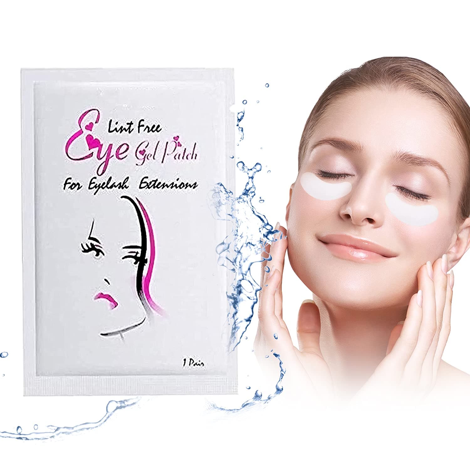 Under Eye Gel Pads Eyelash Extension Pads Lint Free DIY False Eyelash Lash Extension Makeup Eye Gel Patches Pack (200)