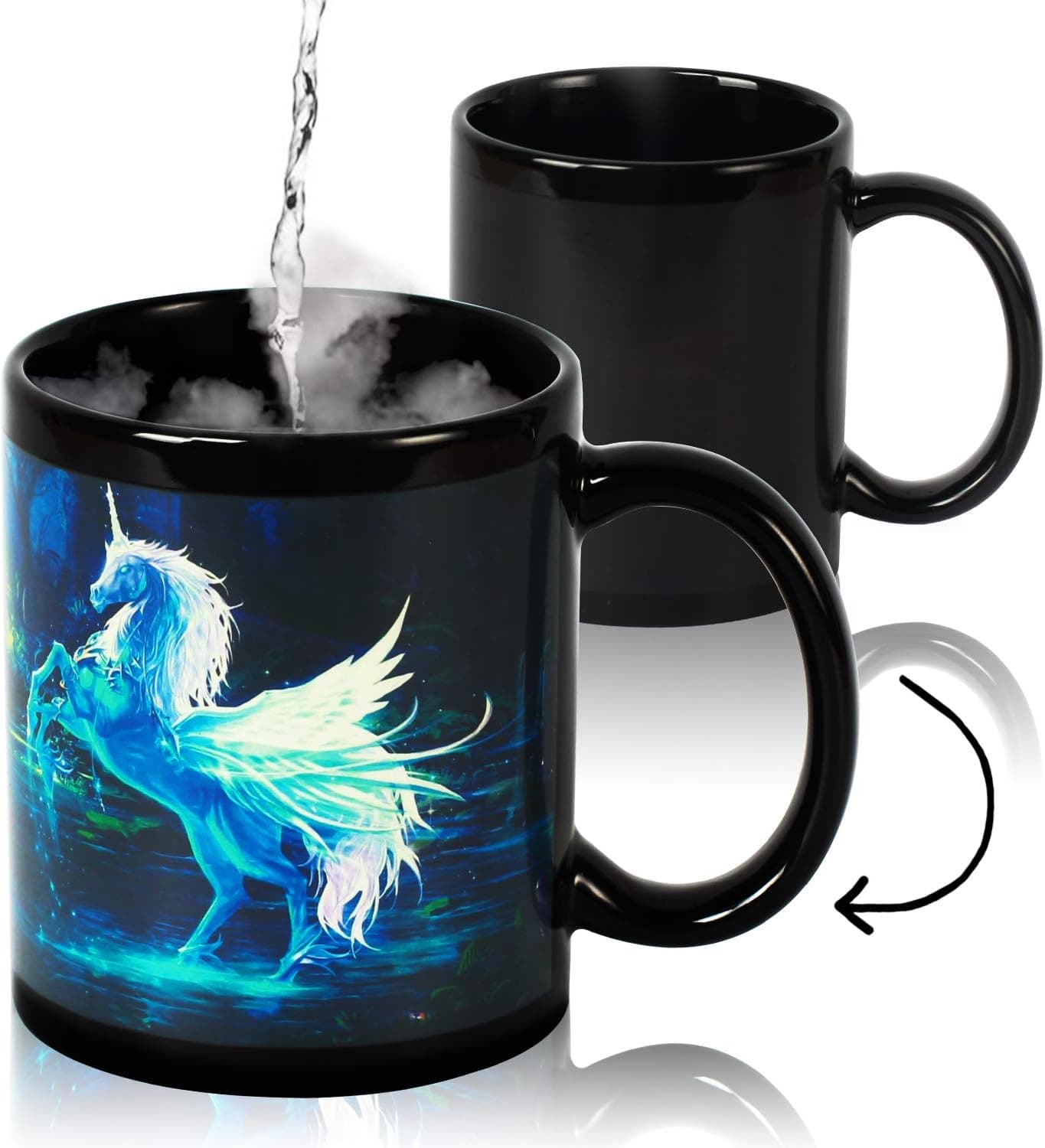Novelty Coffee Mugs, Unicorn Heat Color Changing Anime Pattern School Coffee Mugs Ceramic 11OZ Office Coffee Cups Cute Funny Creative Birthday Gift Mugs for Kids Men Women