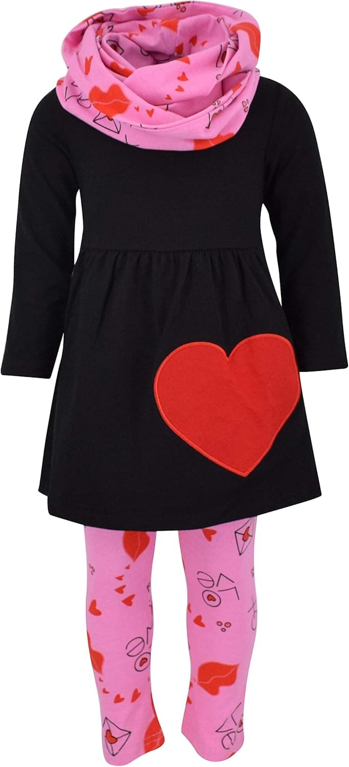 Unique Baby Girls Valentine's Day Love Letters Outfit Set