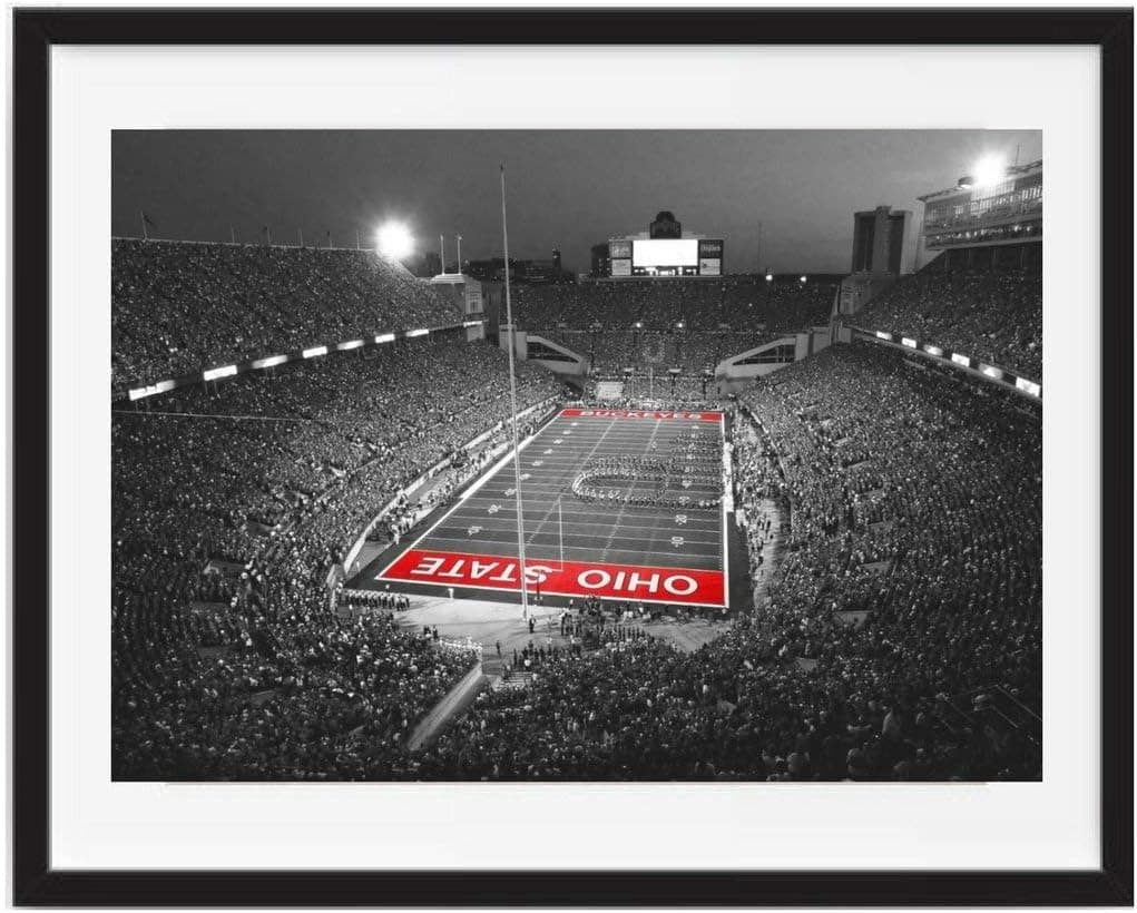 Ohio State College Football ohio state gifts football game picture frame Wall Decor Wall Mounted, Office Décor, Room Decor 14x18 Frame Display 11x14 art print