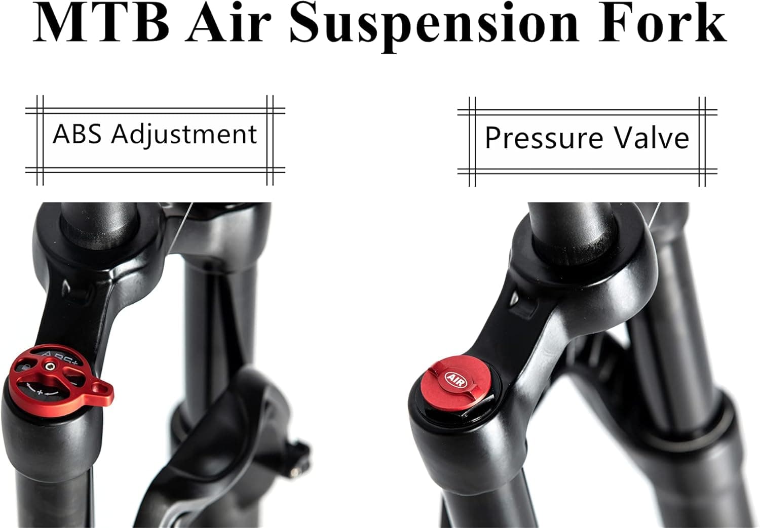 MEGHNA Mountain Bike Front Fork Air Suspension Fork Straight Tube 28.6mm 29inch MTB Bike Front Fork