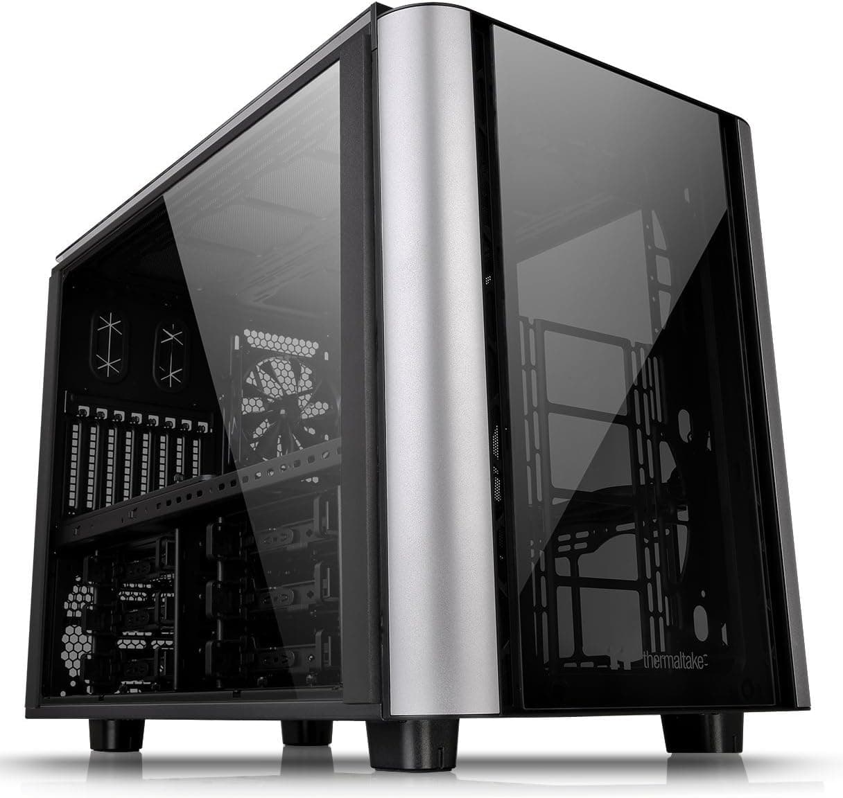 Thermaltake Level 20 XT E-ATX Extreme LCS Capable Split Level Modular Gaming Cube Case CA-1L1-00F1WN-00, Black