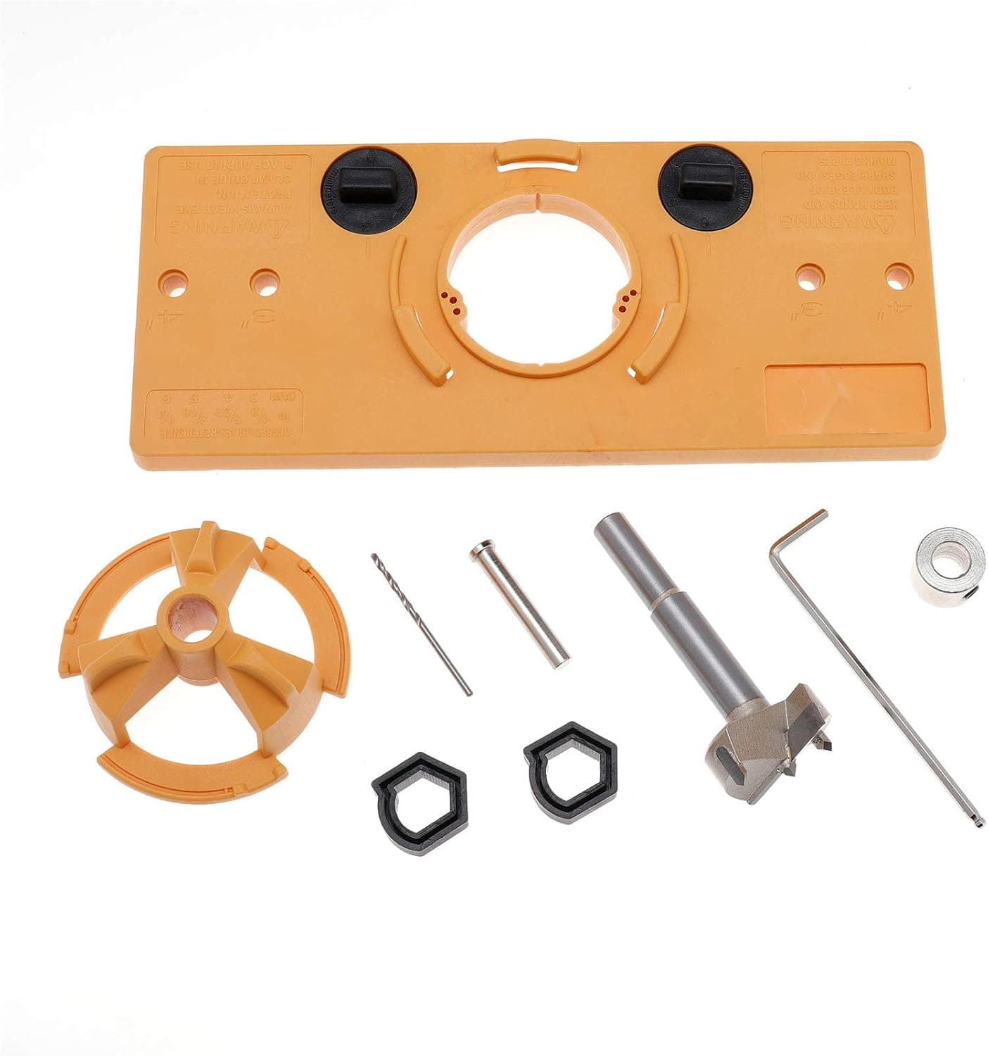 35mm Concealed Hinge Jig Hinge Drill Jig with Woodworking Drill Bits for Cabinet Door Installation