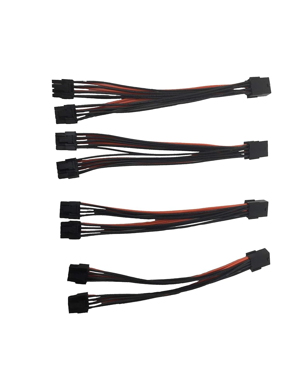 Deep In The Mines 4 Pack UL 1007 Wire 18AWG PCI-E 8pin to Dual 8-pin Y-Splitter Extension Cable GPU Mining ZCASH ZEC Ethreum ETH