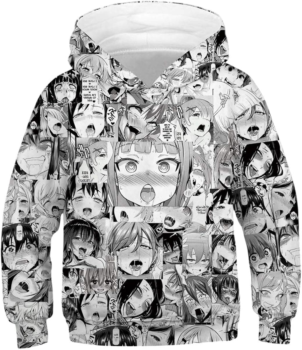 Children's Boys Girls Novelty Hoodies 3D Printed Hoodies Trendy Sweatshirts Pocket Pullover 4-13Y