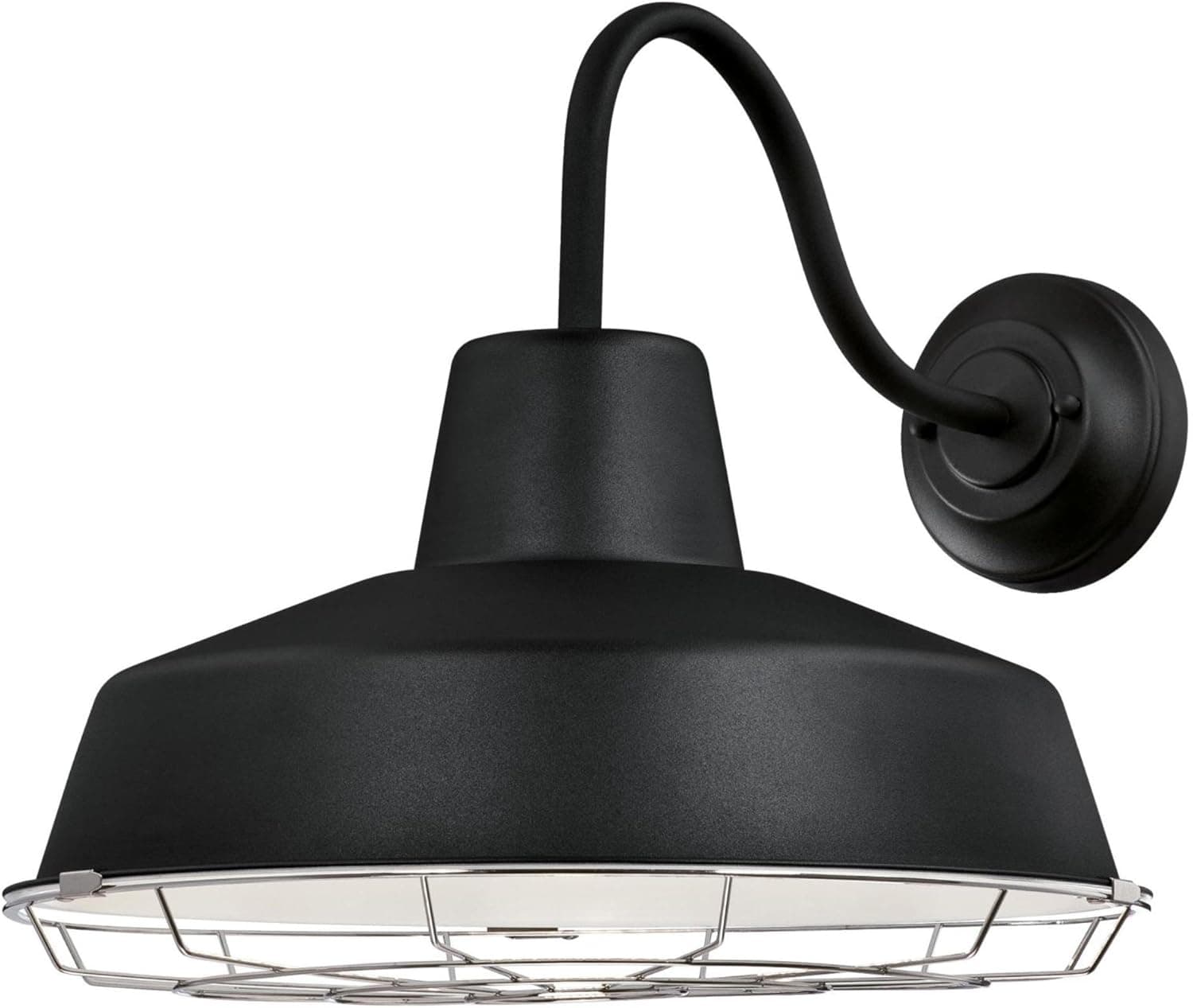 Westinghouse Lighting 6359800 Academy One-Light LED, Textured Black Finish with Cage Shade OUTDOOR WALL Fixture, Indoor