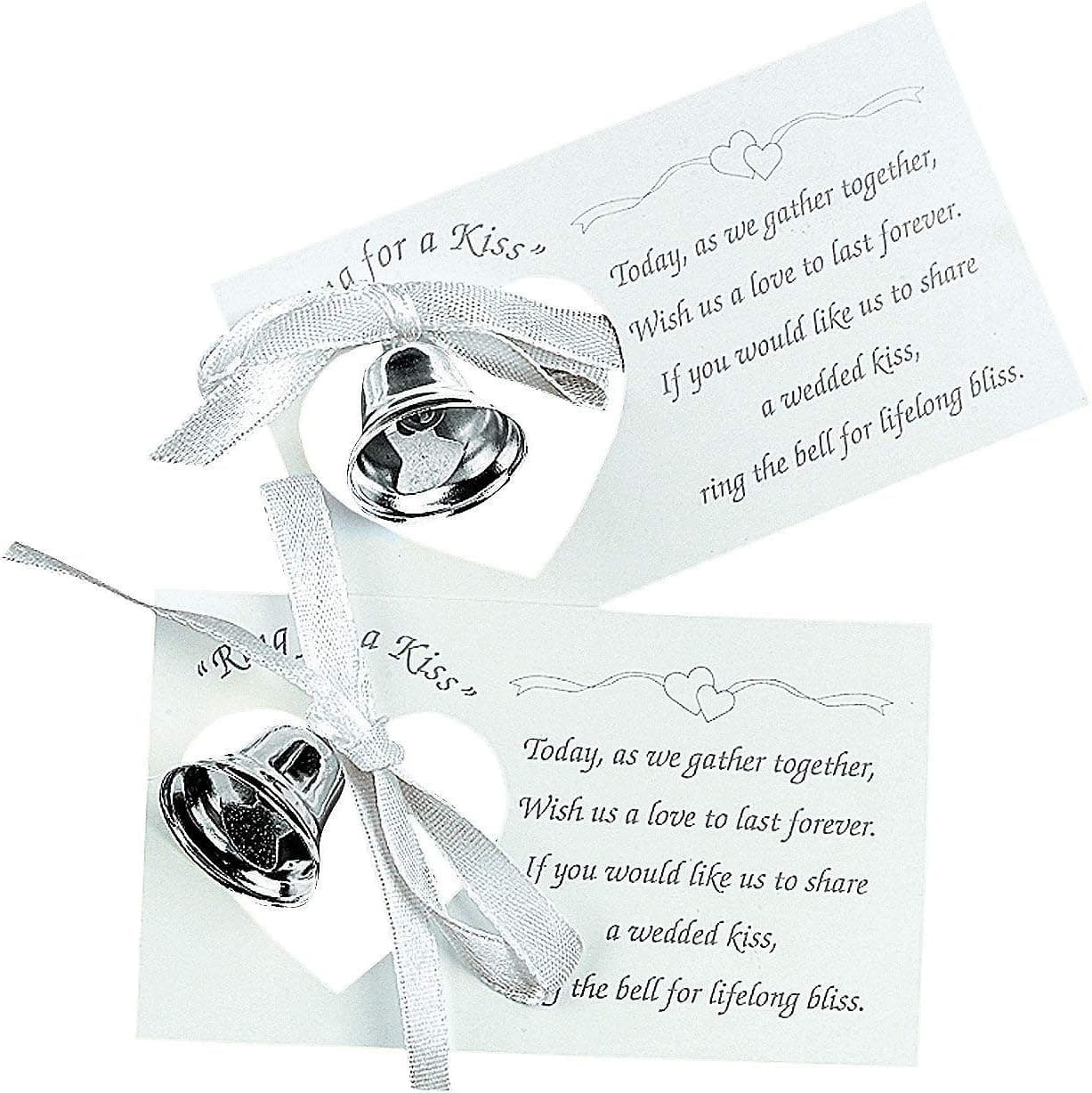Fun Express Metal Wedding Bell on A Paper Card | 50 Count