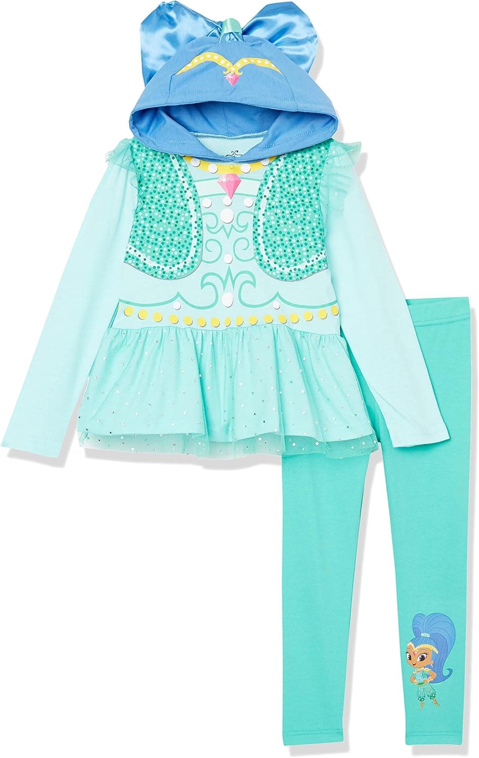 Shimmer and Shine girls Toddler Girls' Long Sleeve Costume Tee & Leggings 2-piece Set