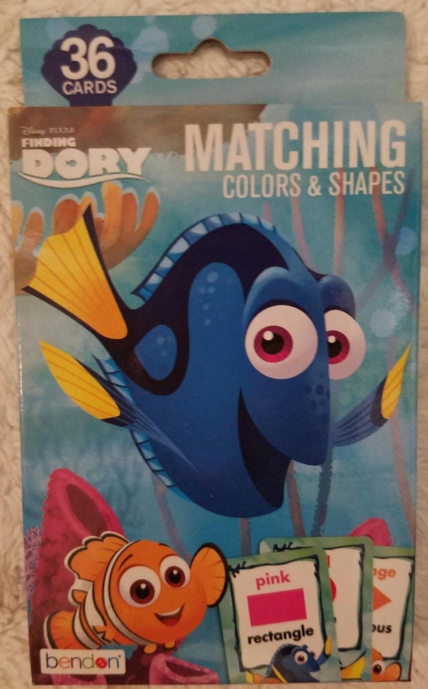 Disney Finding Dory Matching Colors & Shapes Flash Cards