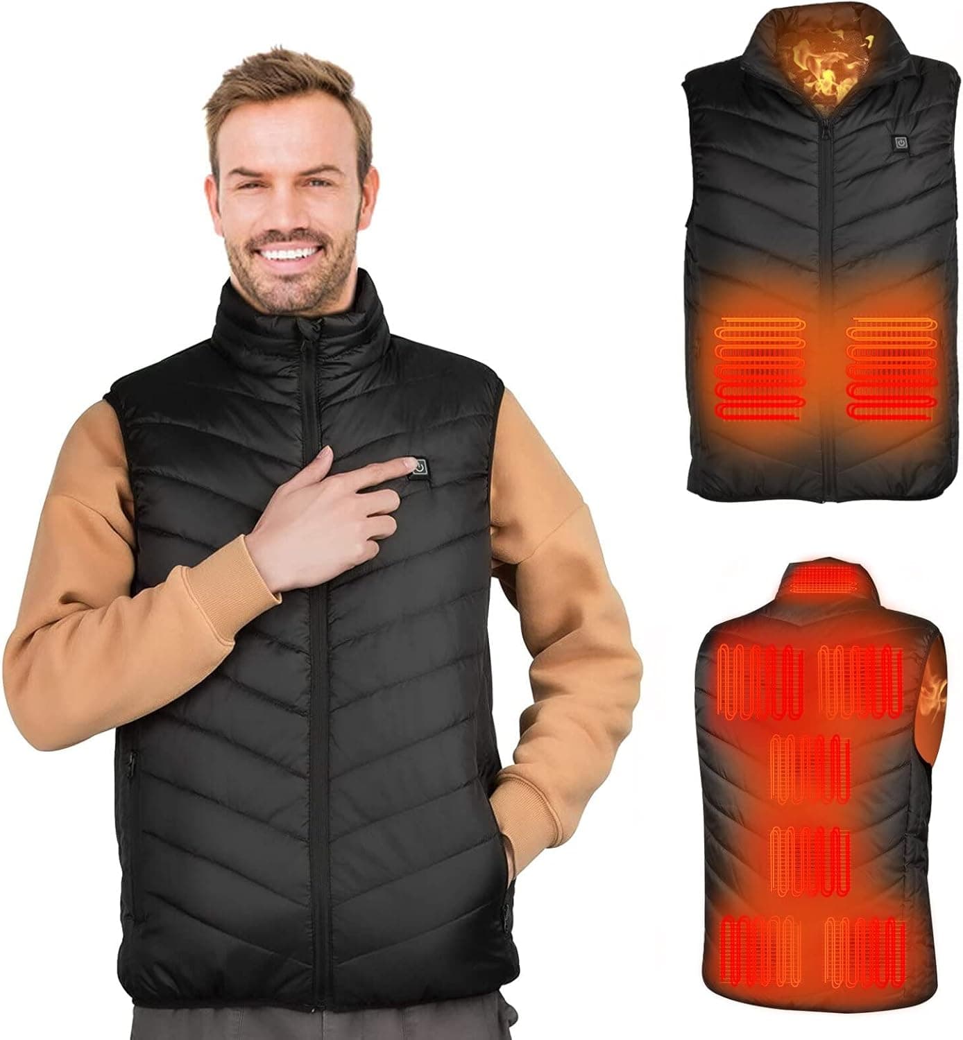 eventek Heated Vest For Man Women, USB Heated Vest Rechargeable(No Battery Included)