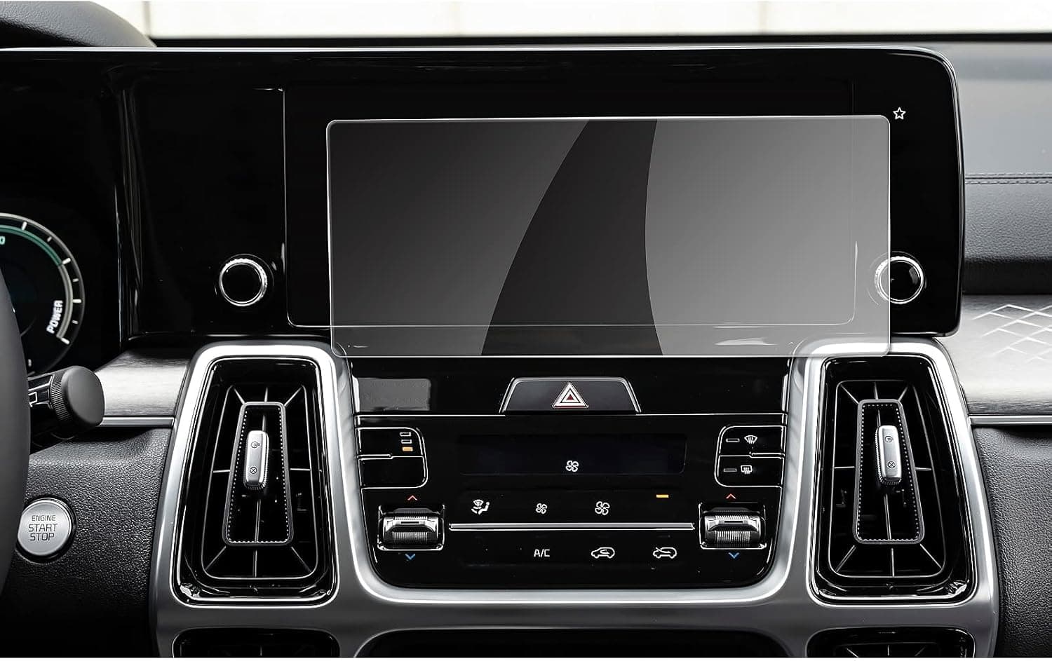 R RUIYA Tempered Glass Screen Protector for 2021 Sorento MQ4 Navigation Instrument LCD Display Touch Screen 9H Hardness HD Clear Anti-Scratch Compatible for kia Accessories
