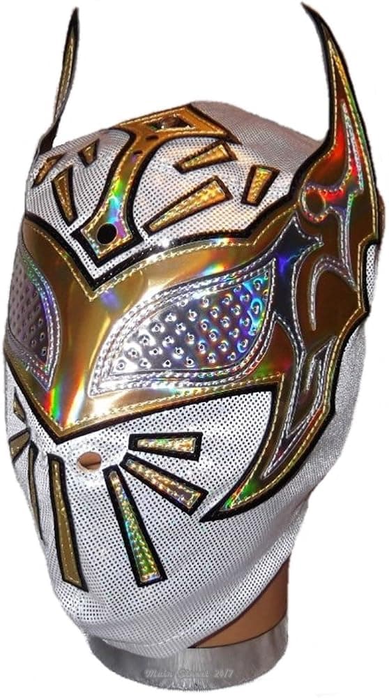 WWE SIN CARA Officially Licensed White / Gold Replica MASK