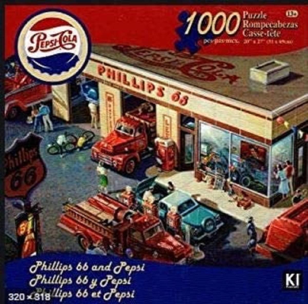 Pepsi-Cola Vintage 1000 Piece Jigsaw Puzzle | Phillips 66 and Pepsi