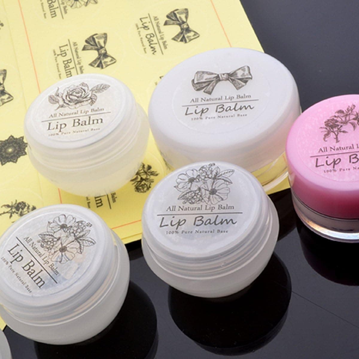 Chawoorim Lip Balm Stickers Lip Balm Labels Lip Balm Circle Clear Chapstick Vinyl Sticker
