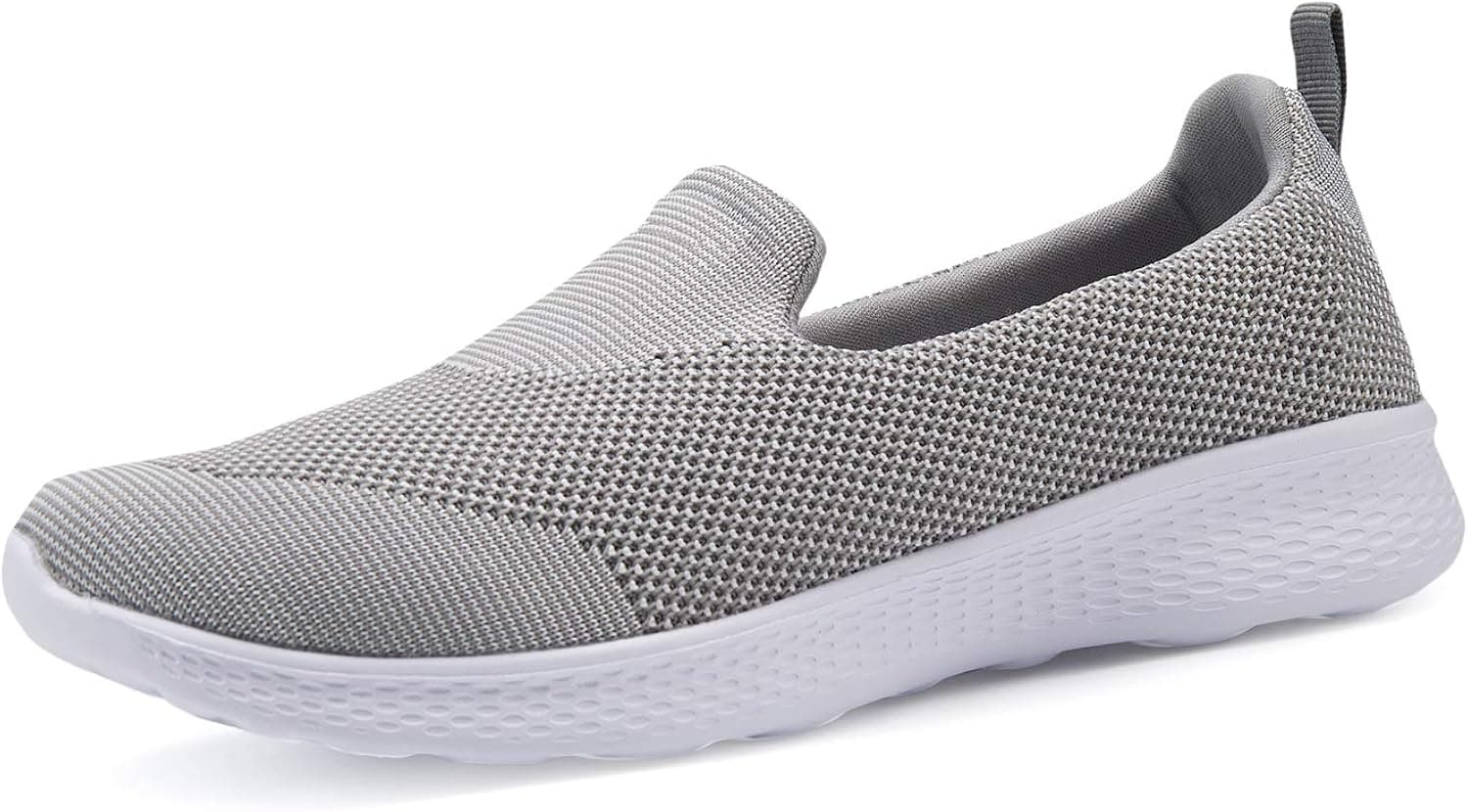 Women's Slip-On Shoes Casual Mesh Walking Sneakers Comfortable Shoes (9.5, Light Grey)