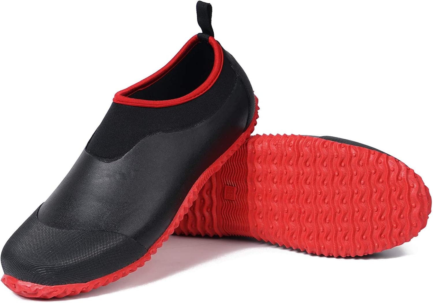 Unisex Garden Shoes Ankle Rain Boots Waterproof Mud Muck Rubber Slip-On Shoes for Women Men Outdoor