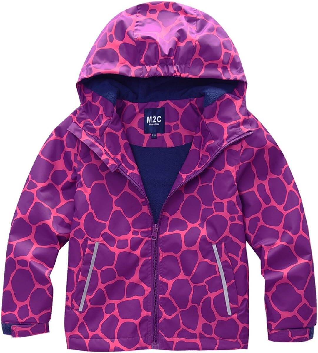 M2C Girls Hooded Fleece Lined Waterproof Jacket