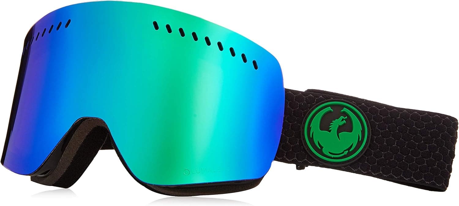 Dragon Alliance Split/Green LL Amber Goggles, Black