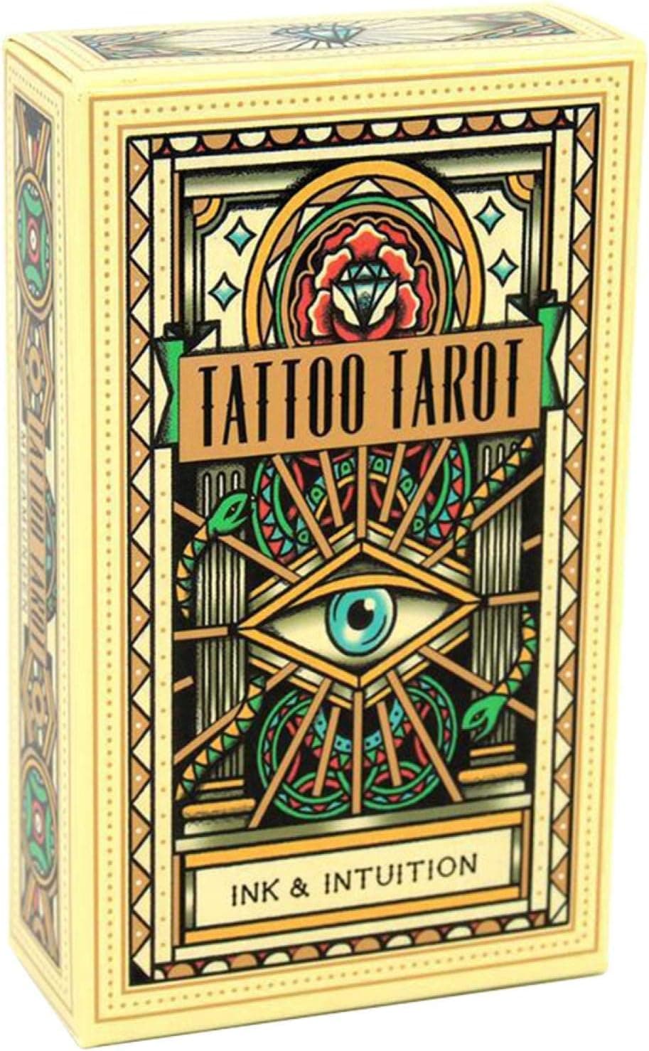 GEZICHTA 78pcs for Party Tattoo Tarot Cards Board Game Home Deck Portable Gift Mysterious