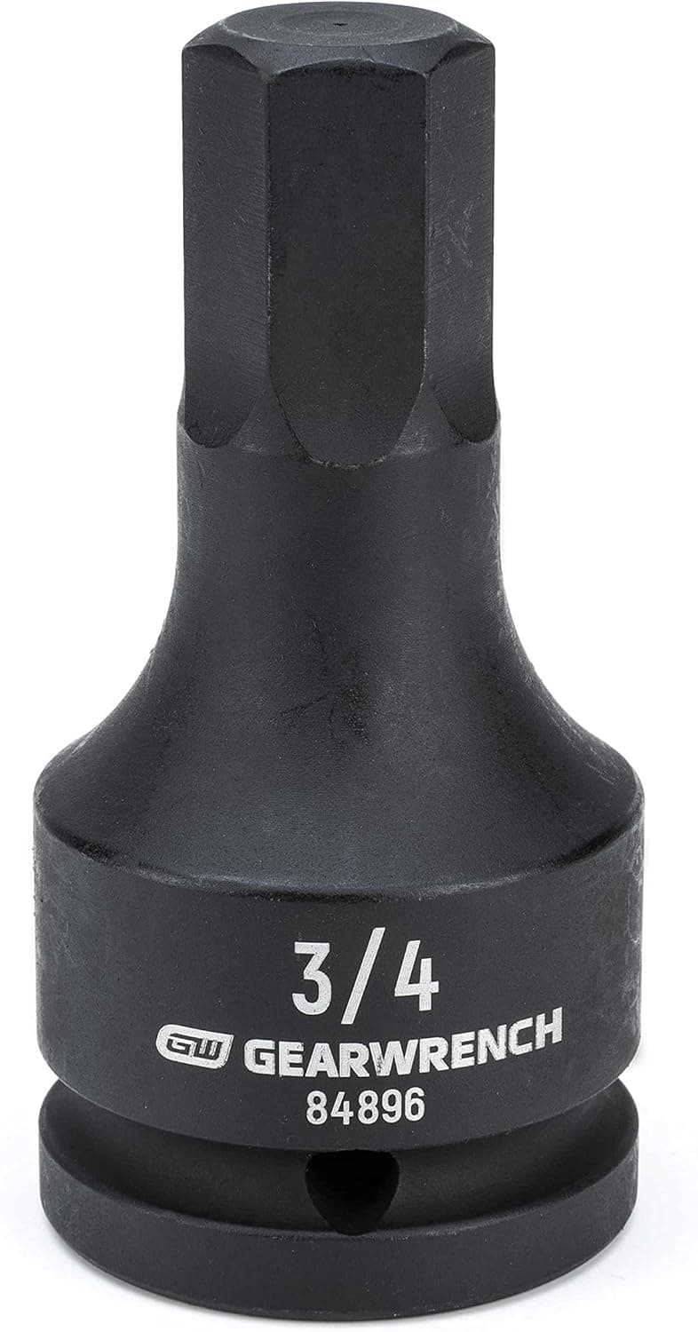 GEARWRENCH 3/4" Drive Hex Bit Impact Socket, 3/4" - 84896