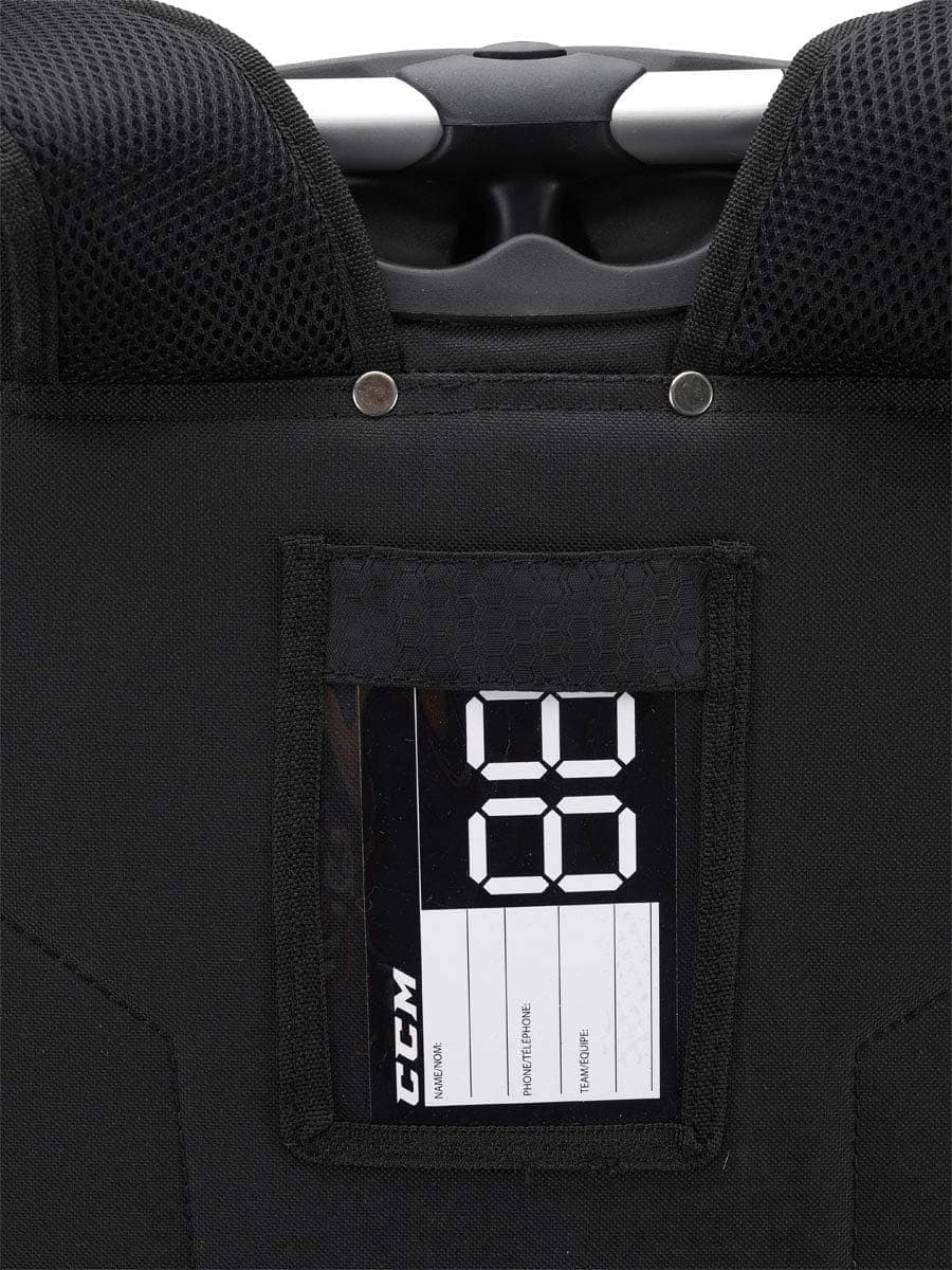 CCM Hockey 390 Wheeled BackPack Bag, Black/Red 18" L x 26" H x 17" W