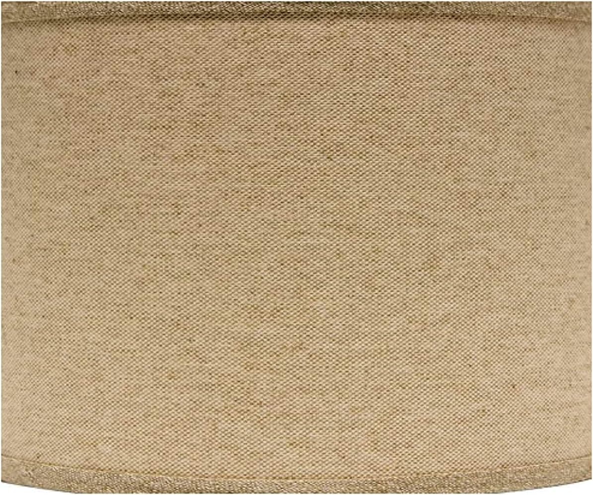 AHS Lighting SD1438-11WS Heavy Basket Square Lamp Shade with Washer, 11", Neutral