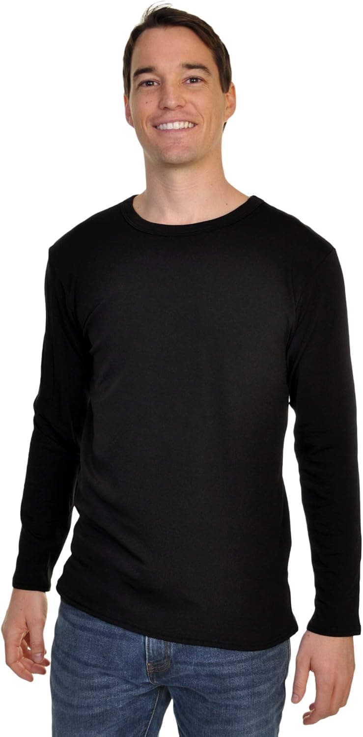 Swan Men's Fleece-Lined Long-Sleeve Thermal Tops (1 or 3-Pack)
